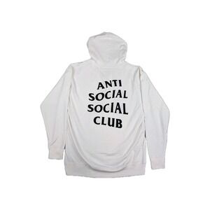 Anti Social Social Club Masochism White Logo Hoodie Sweater Mens XL ASSC New‎